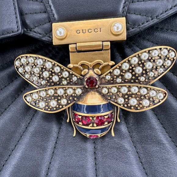 Gucci Calfskin Trapuntata Queen Margaret Bamboo Top-Handle / Backpack - Picture 2 of 14